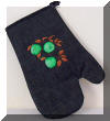 Cool Creations: Denim Oven Mitts (green apples) Cool Creations: Denim Oven Mitts (green apples)