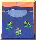 Cool Creations: Denim bag for storing clothes pegs (flowers)