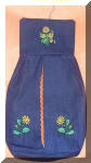 Denim Bag (Dishcloth holder) by Cool Creations (yellow flowers)