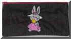 Pen or pencil cases by Cool Creations (Denim) Rabbit with yellow flower