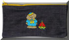 Pen or pencil cases by Cool Creations (Denim) Puppy and boat